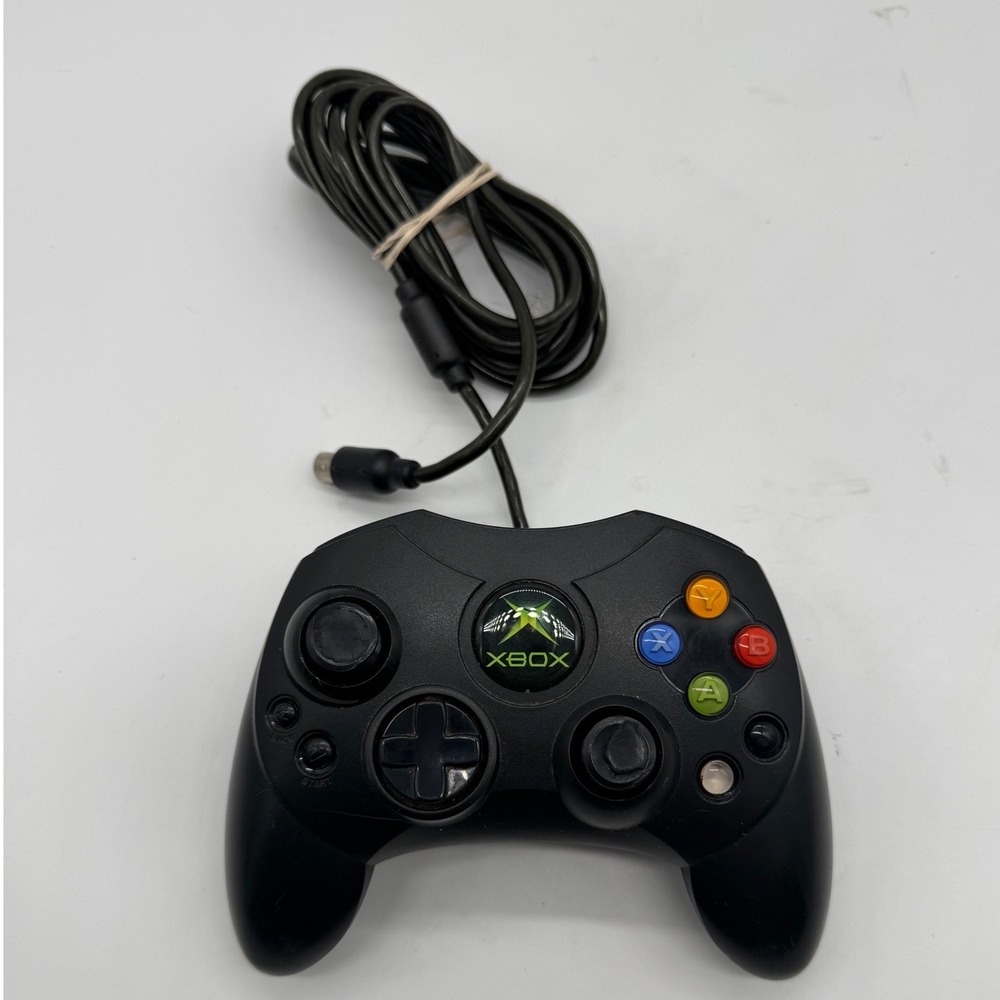 Microsoft Original Xbox Controller S Wired Black X08-69873 Untested